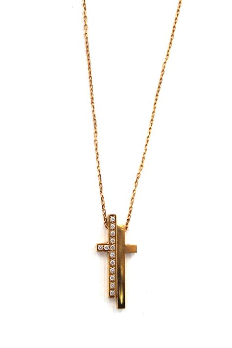 gucci necklace with cross|gucci diamond split cross necklace.